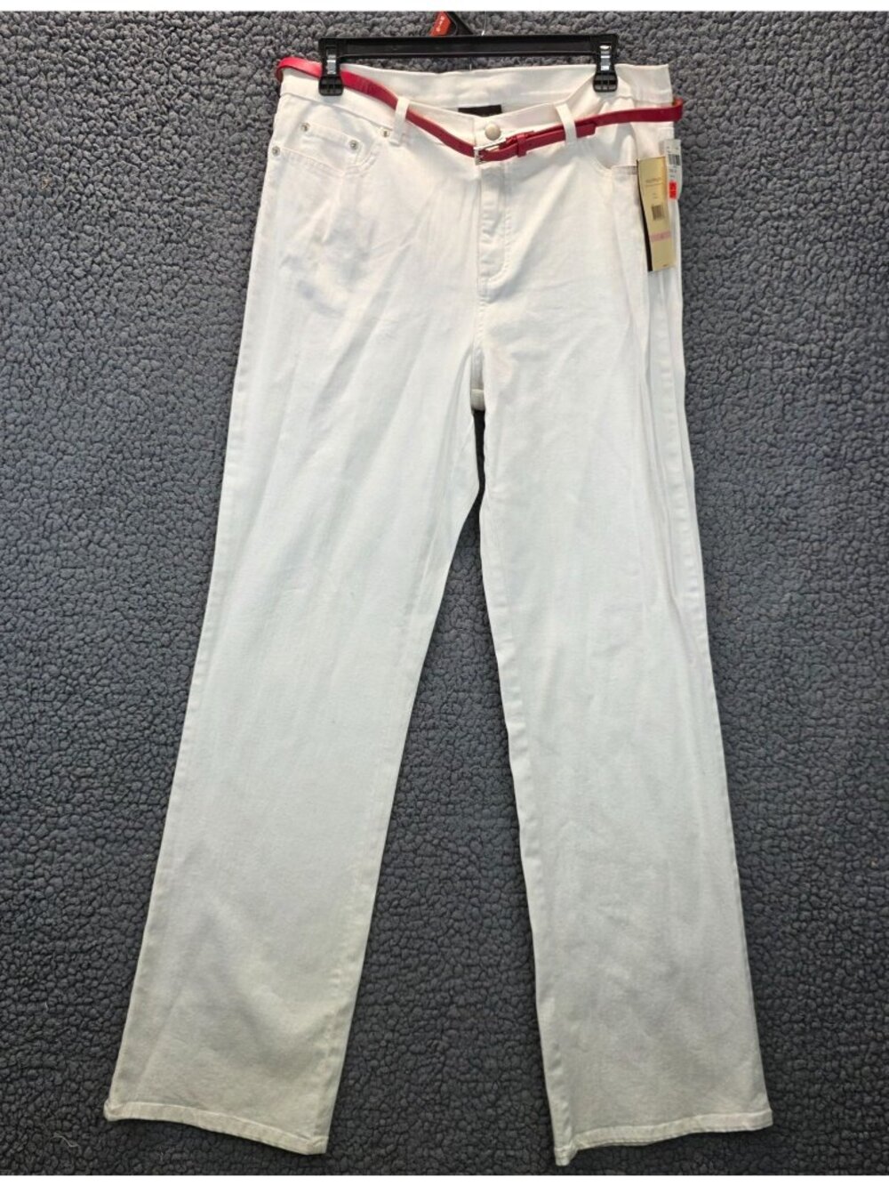 Multiples Straight Leg Jeans 10 White Denim Minimalist Casual Streetwear Preppy